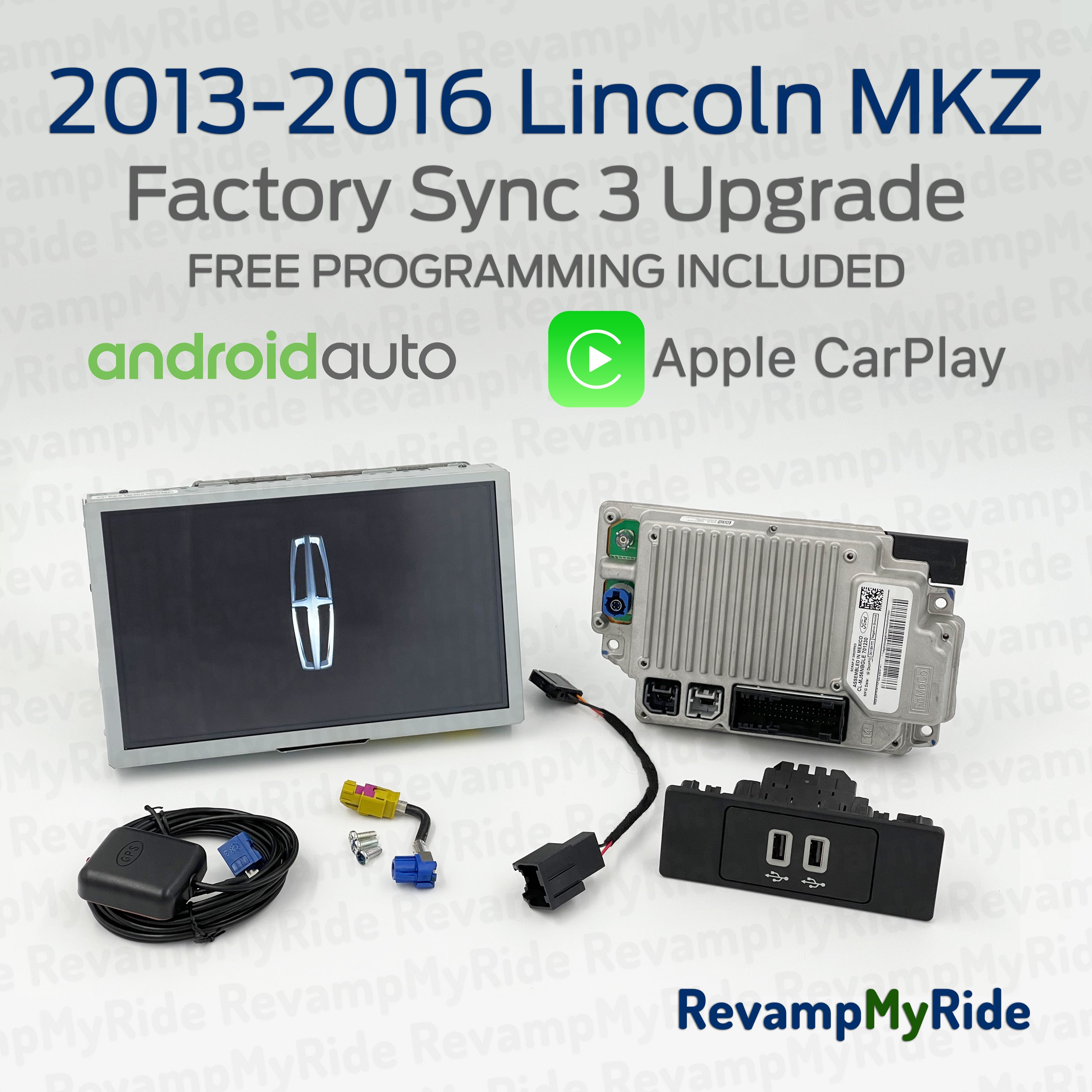 Lincoln MKZ 20132016 OEM Sync 3 Upgrade with CarPlay & ANDROID AUTO