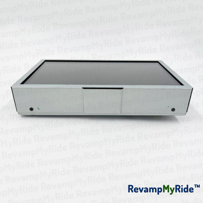 Metallic box with a reflective surface on a white background, featuring 'RevampMyRide' branding.